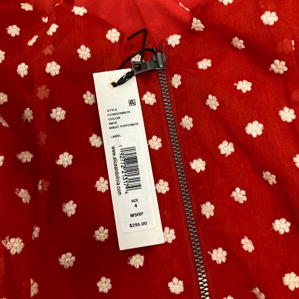 ALICE + OLIVIA Katie Floral Wrap Front Minidress - Picture 14 of 15